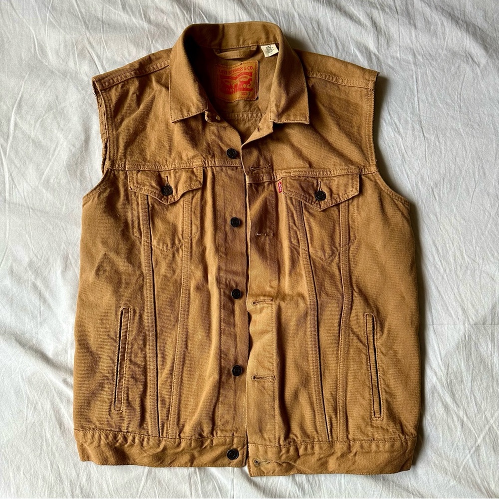 Levi’s Denim Jacket | Sleeveless, Vest | Regular Fit | Brown | Large